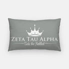 Zeta Tau Alpha Traditional Lumbar Pillow Cover Gray Pillow Covers
