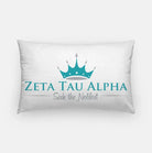 Zeta Tau Alpha Traditional Lumbar Pillow Cover White Pillow