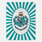 Zeta Tau Alpha XL 60x80 Sherpa Blanket - Crest Starburst Throw Blankets