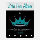 Zeta Tau Alpha XL 60x80 Sherpa Blanket - Crown Wide Band Throw Blankets