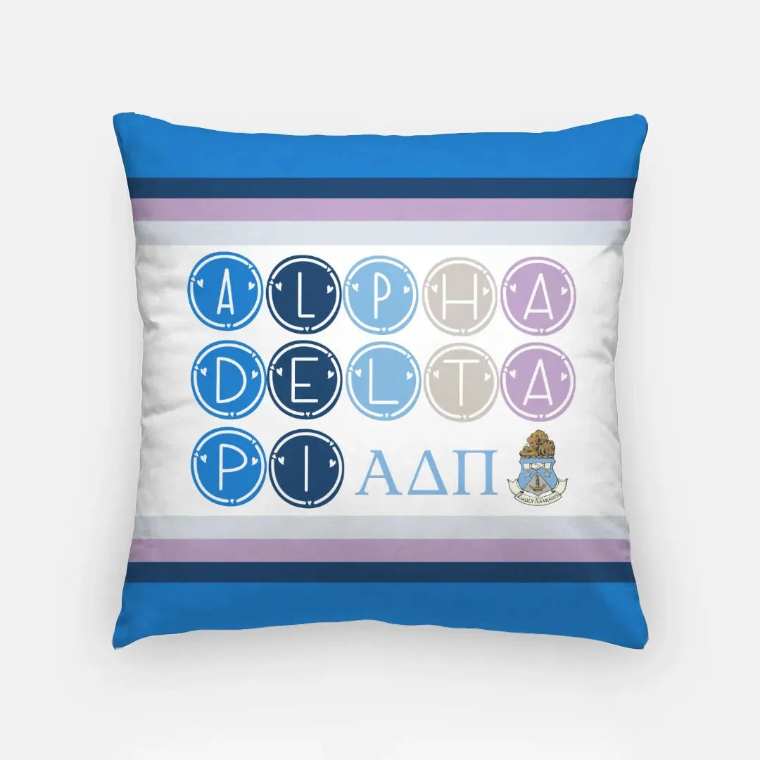 Alpha Delta Pi 18" Throw Pillow Cover - Dots Pillow Covers