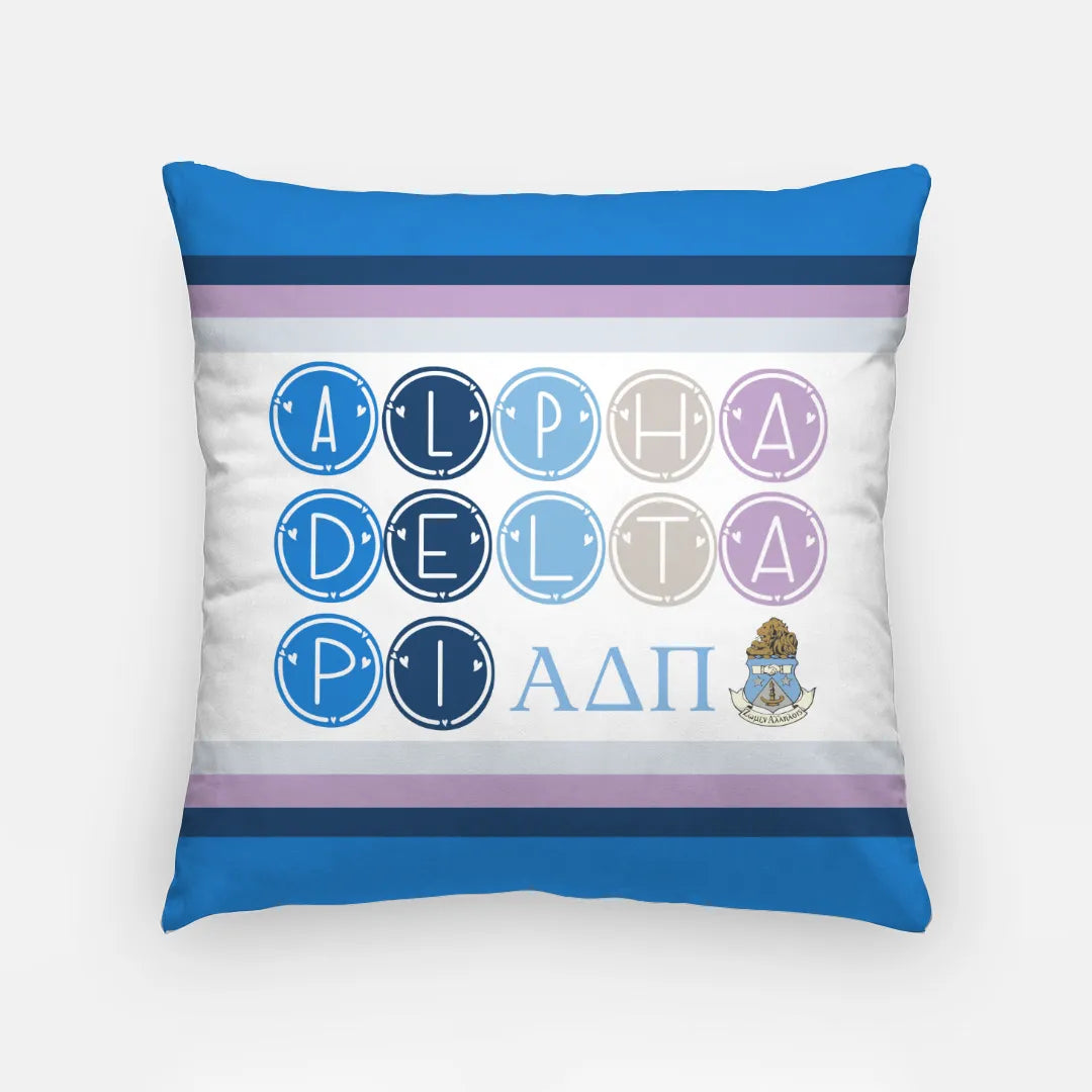 Alpha Delta Pi Throw Pillow Cover - Dots | Gifts and Merchandise | Festive Fit Home