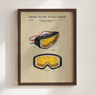 Ski Goggles US Patent Wall Print | Sports Themed Dorm Decor | Art