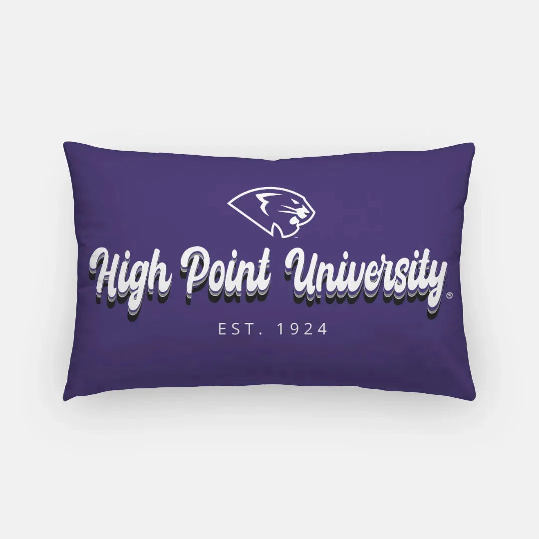 High Point University Lumbar Throw Pillow - Retro Pillow Covers