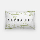 Alpha Phi Lumbar Pillow Cover - Ivy | Official APhi Gifts & Dorm Decor \ Campus Greek Fit