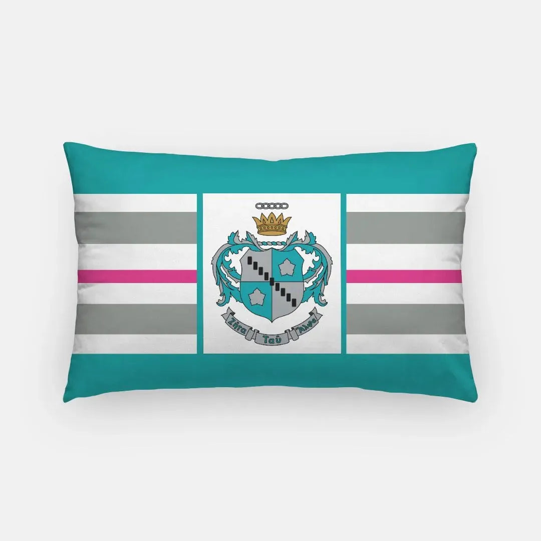 Zeta Tau Alpha Lumbar Pillow Cover - Crest Pillow Covers