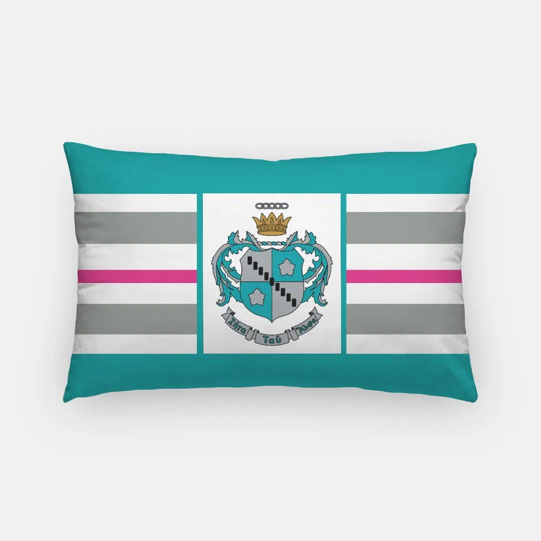 Zeta Tau Alpha Lumbar Pillow Cover - Crest | Official Merchandise | Dorm Decor | Festive Fit Home