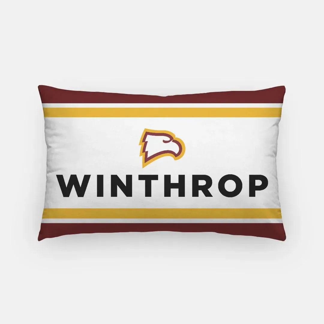 Winthrop University Striped Lumbar Pillow Cover Pillow Covers