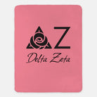 Delta Zeta Pink Sherpa Blanket XL 60x80| Official DZ Gift Shop