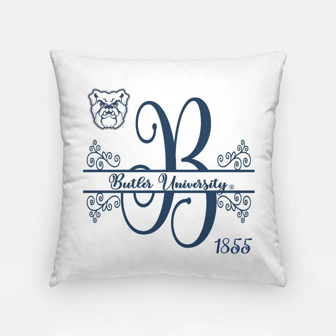 Butler University Monogram Pillow Cover 18" | Official Merchandise | Custom Gifts