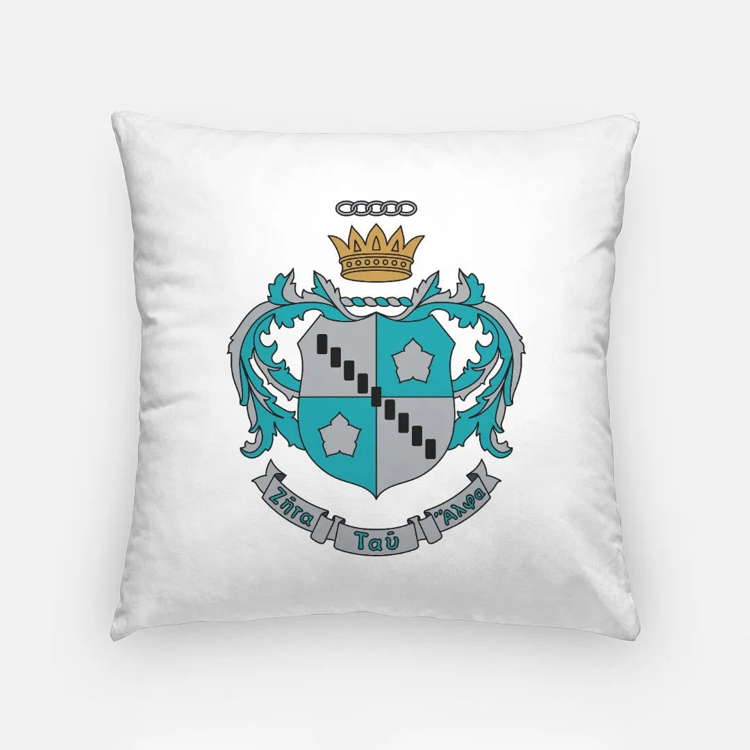 Zeta Tau Alpha Pillow Cover - Crest 18" | Custom Gifts and Decor | Official Merchandise | Festive Fit Home