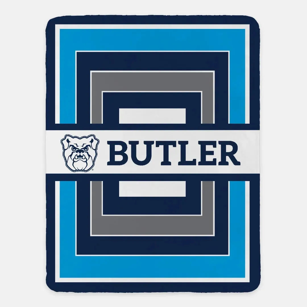 Butler University XL 60x80 Sherpa Blanket - Geo Throw Blankets