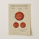 Basketball US Patent Art Print | Sports-Themed Dorm Decor | Campus Greek Fit