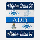 Alpha Delta Pi XL 60x80 Sherpa Blanket - Striped Classic | ADPi Gifts