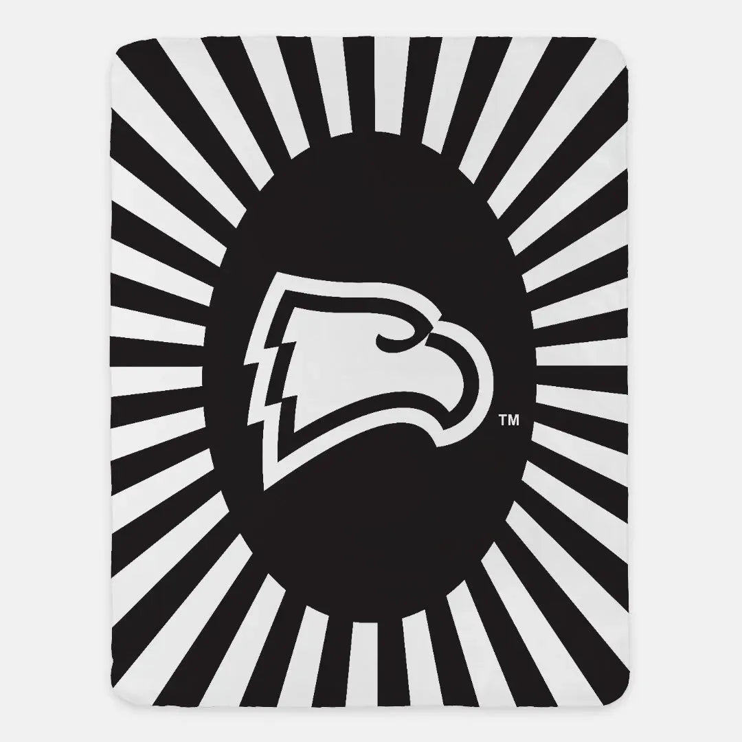 Winthrop XL 60x80 Sherpa Throw Blanket - Starburst Black Throw Blankets