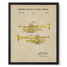 Trumpet US Patent Art Print | Dorm Decor | Music Themed Wall Art
