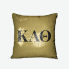 Kappa Alpha Theta Sequin Pillow Cover - Gold | Custom Gifts and Decor | Festive Fit Home