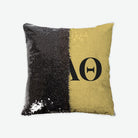 Kappa Alpha Theta Sequin Pillow Cover - Gold | Custom Gifts and Decor | Festive Fit Home