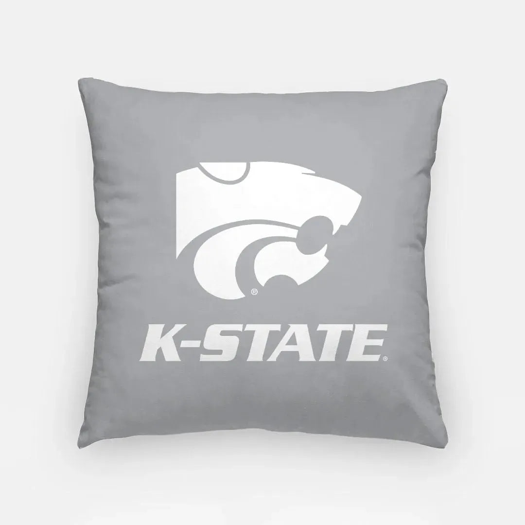 K-State Gray Throw Pillow Cover 18" Pillow Covers