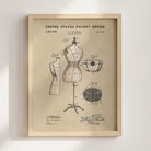 Dress Form US Patent Wall Print | Fashion Wall Print | Dorm Decor