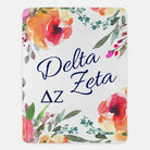 Delta Zeta Sherpa Blanket XL 60x80 Flora | Custom DZ Gifts & Decor