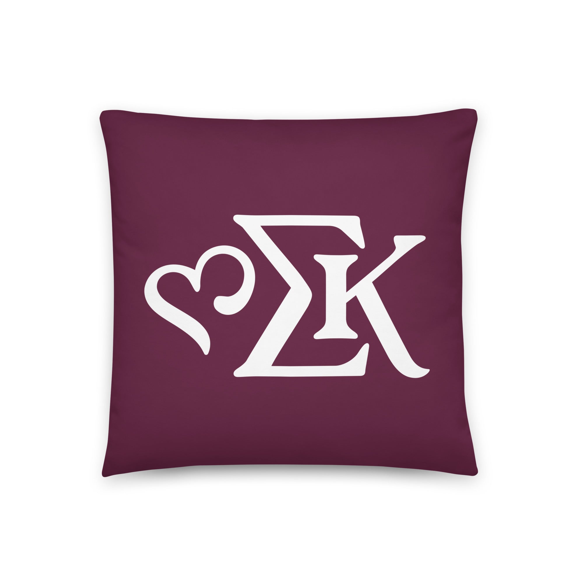 Sigma Kappa Greek Letter Icon Throw Pillow | Sig Kap Gifts