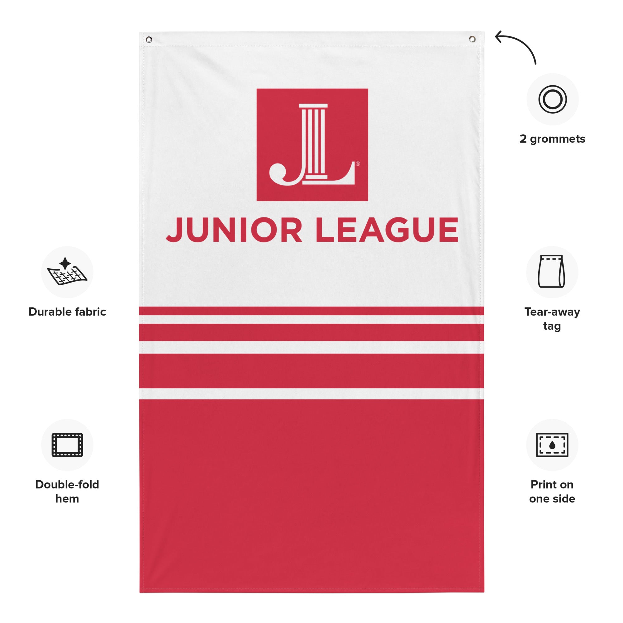 ProductJunior League Flag - Traditional Logo | JL Event Supplies mockup