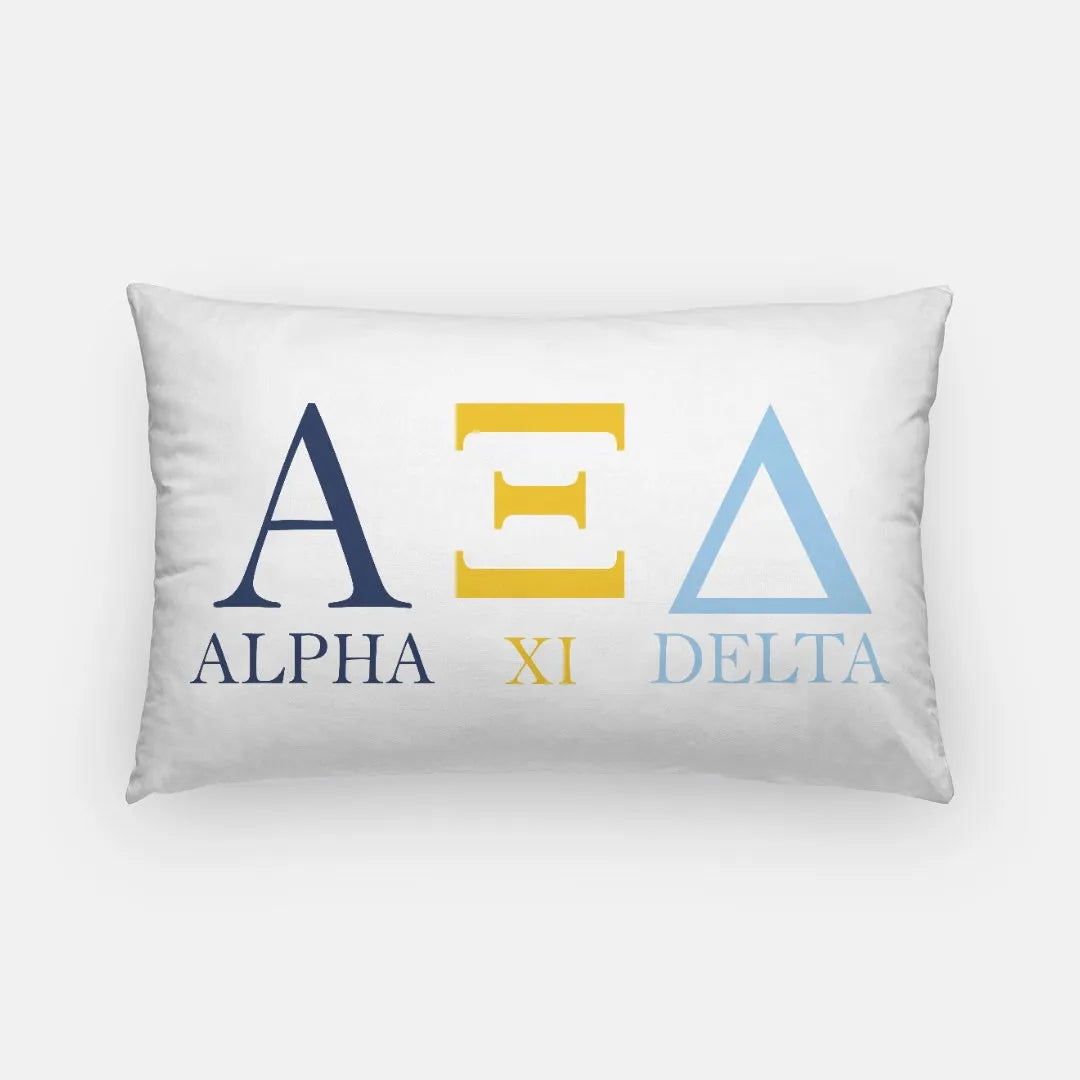 Alpha Xi Delta - Greek Letters Lumber Pillow Cover | Custom Gifts and Decor | Festive Fit Home