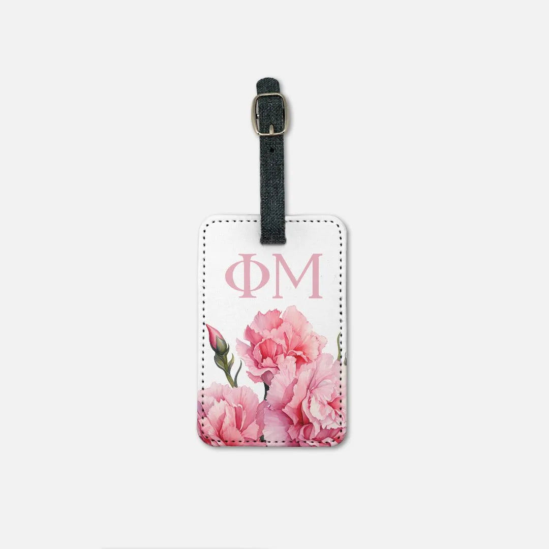 Phi Mu Luggage Tag (Set of 2) - Carnations Luggage Tags