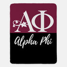 Alpha Phi XL 60x80  Sherpa Blanket - Color Block | APhi Gifts | Decor