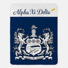 Alpha Xi Delta Blanket - Wide Band Crest 60"x80" | Official Gift Shop | Custom Merchandise | Festive Fit Home