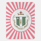 Delta Zeta Sherpa Blanket XL 60x80 Starburst Crest | DZ Gifts & Decor