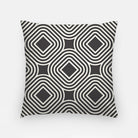 Black and White Geometric Throw Pillow Cover 18" | Custom Dorm Decor