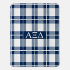 Alpha Xi Delta Blanket XL 60x80 Blue Plaid | Official AXiD Merchandise