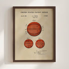 Basketball US Patent Art Print | Sports-Themed Dorm Decor | Campus Greek Fit