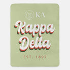 Kappa Delta Sherpa Blanket XL 60x80- Retro | Kaydee Gifts & Decor