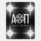 Alpha Omicron Pi XL 60x80 Sherpa Throw Blanket - Black Flashing Lights