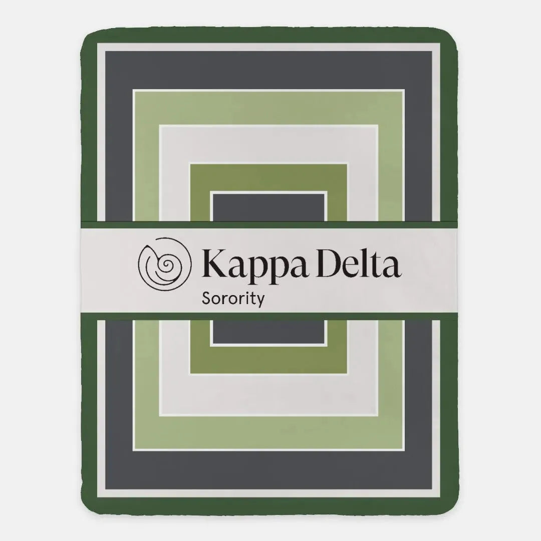 Kappa Delta XL 60x80 Sherpa Throw Blanket - Geo Throw Blankets