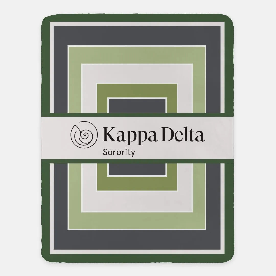 Kappa Delta Sherpa Blanket XL 60x80 - Geo | Kaydee Gifts & Decor