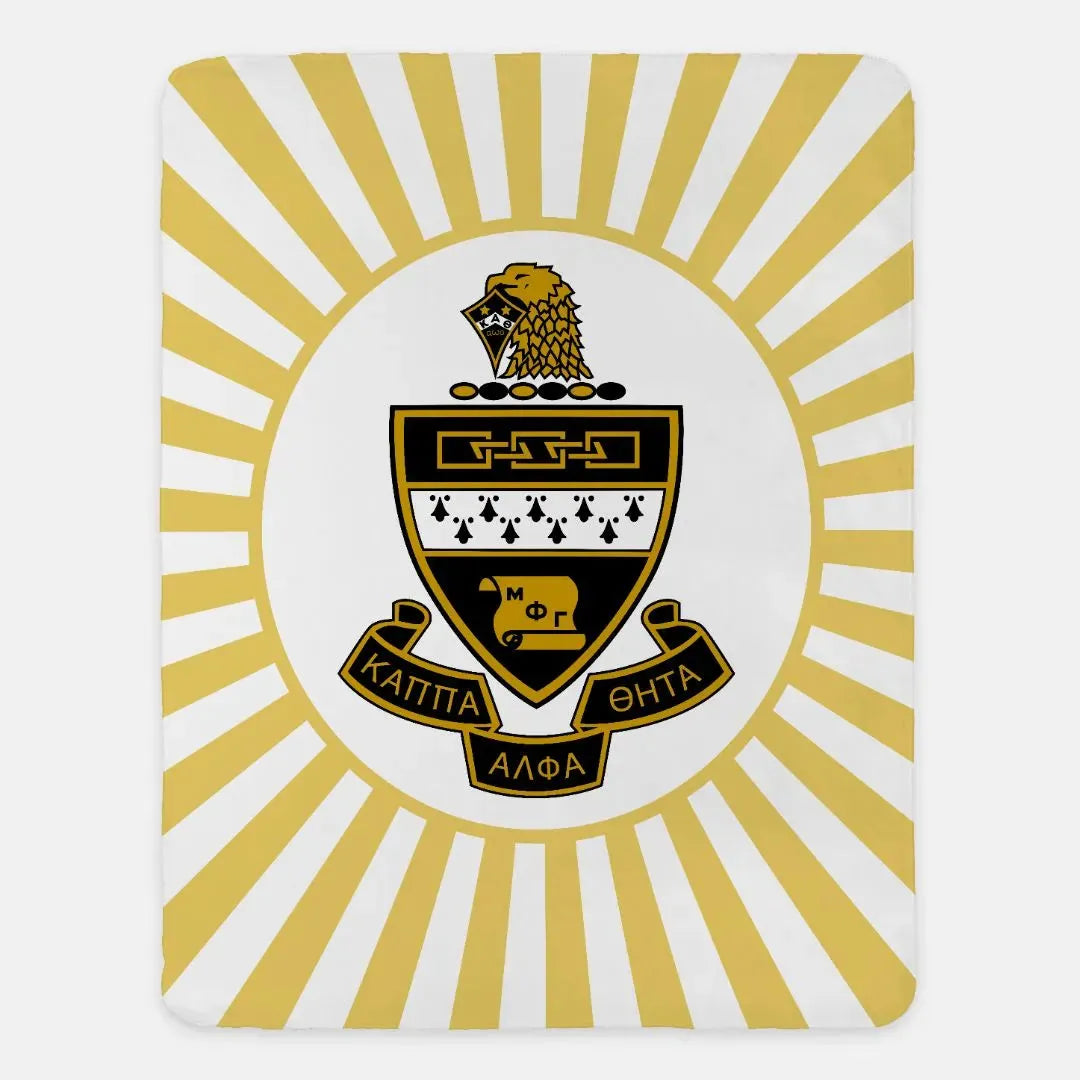 Kappa Alpha Theta XL 60x80 Sherpa Throw Blanket - Coat of Arms Throw Blankets