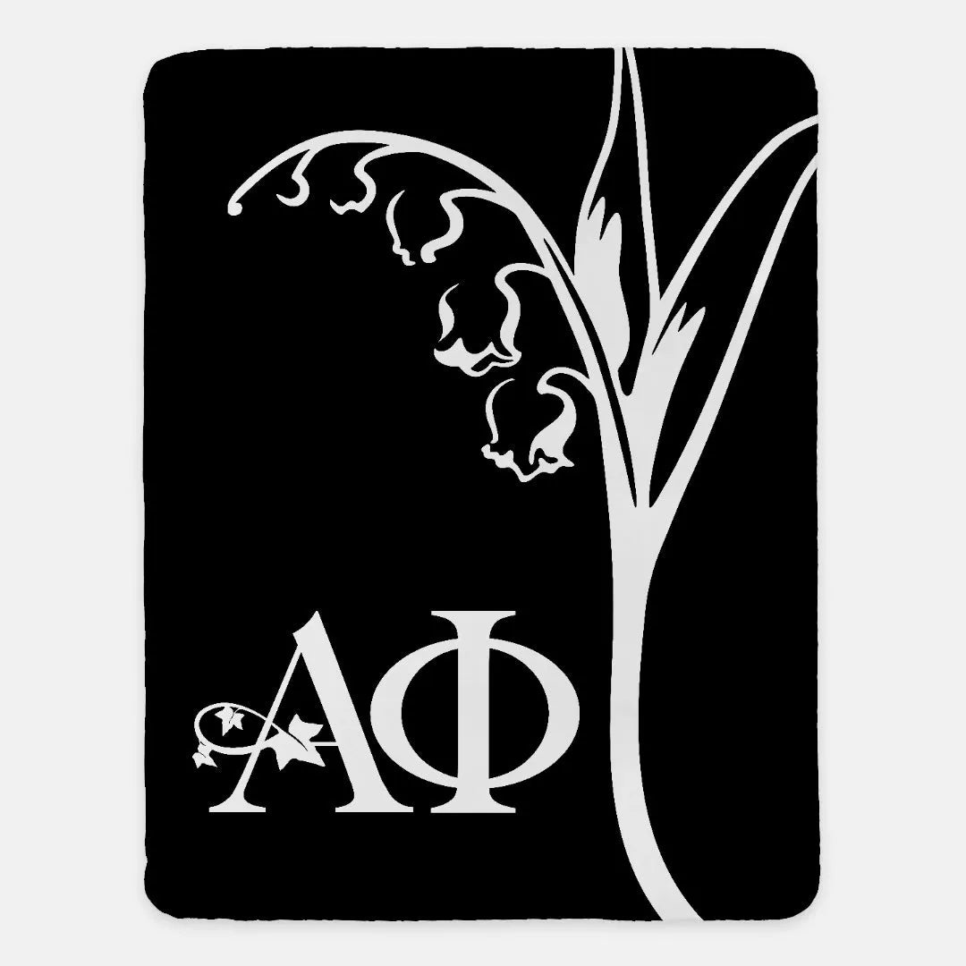 Alpha Phi XL 60x80 Sherpa Blanket - Modern LIly | Custom APhi Gifts