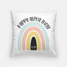 Kappa Alpha Theta Pillow Cover - Rainbow - 18" | Official Merchandise | Custom Gifts and Decor | Festive Fit Home