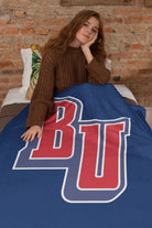 Belmont University BU Large Logo Sherpa Blanket - 60"x80" | Custom Gifts and Decor | Festive Fit Home