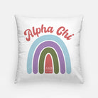 Alpha Chi Throw Pillow Cover - Rainbow 18" | Gifts and Decor  | Campus Greek Fit