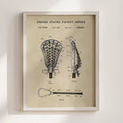 Modern Lacrosse Stick US Patent Art Print | Sports-Themed Dorm Decor