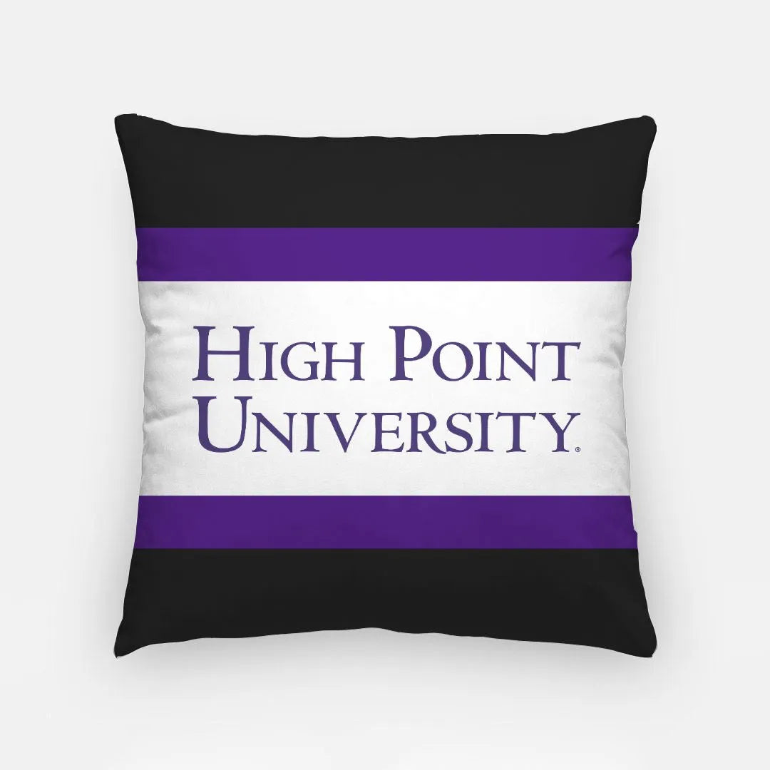 High Point University Traditional Striped Pillow Cover 18" | Gifts and Decor | Festive Fit Home