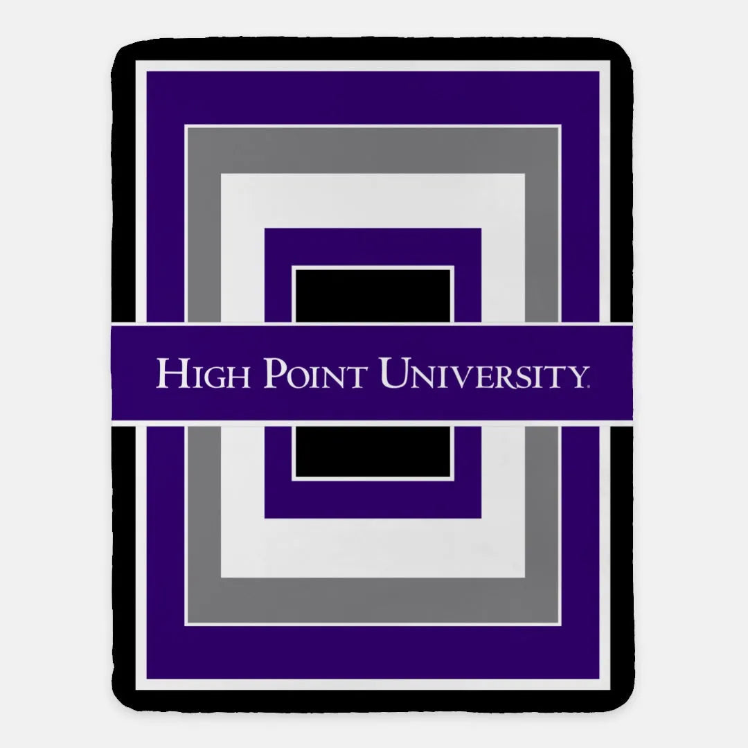 High Point University Blanket - Layered Heart - 60"x80" | Gifts | Dorm | Festive Fit Home