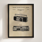 Boombox US Art Print | Dorm Decor for Guys | Music Themed Wall Art