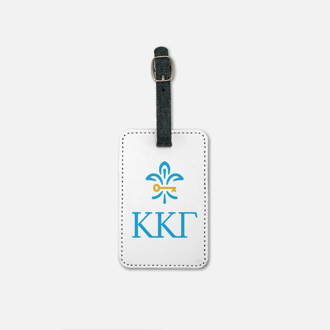 Kappa Kappa Gamma Fleur de Key Luggage Tag (Set of 2) | Travel Gifts | Official Merchandise | Festive Fit Home