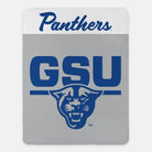 GSU Panthers Sherpa Blanket - Gray Wide Band 60"x80" | Custom Gifts